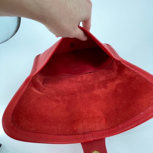 Coach Vintage Red Twin Bonnie Cashin Double Sided Red Leather Clutch HandBag - Picture 8 of 15